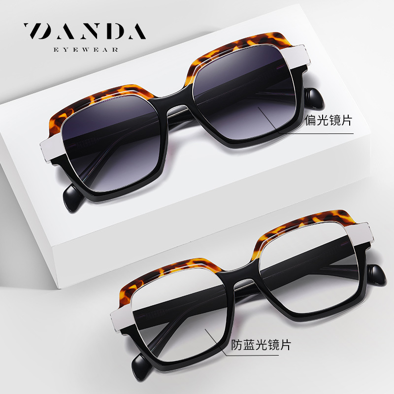 Gafas de sol de placa de estilo nuevo S26112 Gafas de sol polarizadas de protección UV de moda Gafas de luz azul de placa europea y americana