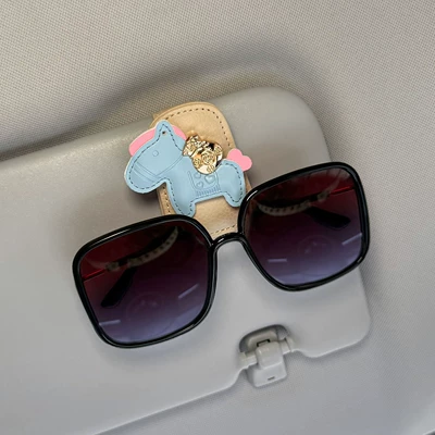 Visor Sunglasses Storage, In-Car Glasses — Car Glasses Clip/Bill Clip - get-rich-quick-blue