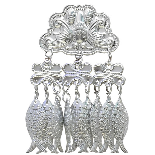 Miao ethnic handmade refrigerator magnet silver ornament accessories, minority imitation silver decoration aluminum decoration silver sheet accessories supplementary materials butterfly pendant bell