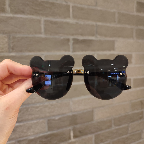 Children's sunglasses, UV protection for boys and girls, super cute baby glasses, bear ear shaped photo sunglasses