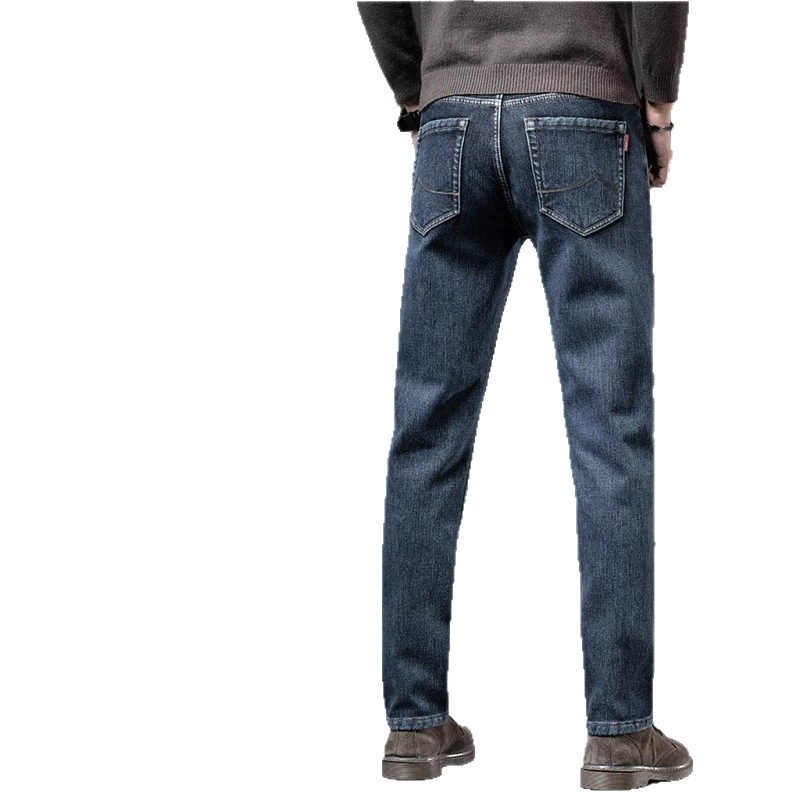 Ли джинсы элитные для отдыха, демисезонные брюки, slim fit