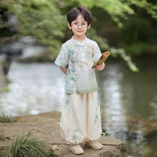 2025 New Boys' Children's Hanfu Summer Kindergarten National Style Suit Daily Boys' New Chinese Tang Suit