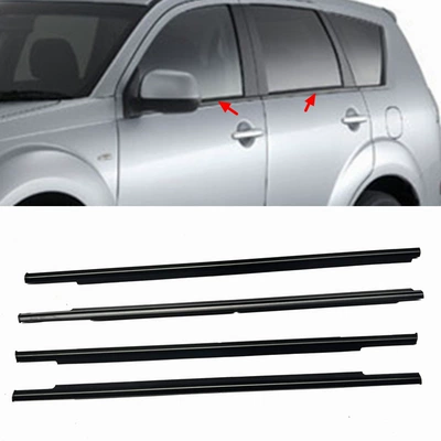 For Mitsubishi Outlander EX 07-12 door glass trim 5727A009 5727 A258 204491 (Şüşə kənarı xromları/moldingləri) - 1-set-of-4-outer-pressure-strips