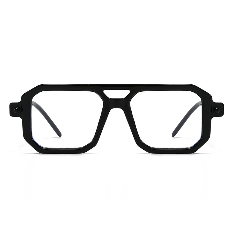 欧美跨境双梁眼镜框复古防蓝光眼镜时尚潮流百搭平光镜高级感方框|undefined