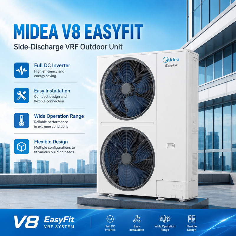Midea's foreign trade central air conditioning, heating and cooling, foreign trade export, Midea Easyfit Midea's foreign trade central air conditioning, heating and cooling, foreign trade export, Midea Easyfit
