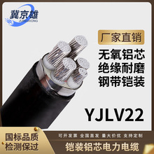 YJLV22铝芯铠装电力电缆3+1 3+2 4芯电线70 95 300平方地埋电缆线