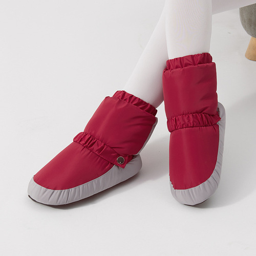 Dance Shoes Warm Boots Winter Adult Thick Ballet Cotton Shoes Warm-up Practice Shoes Children Soft Bottom Dancing Shoes Cross-border