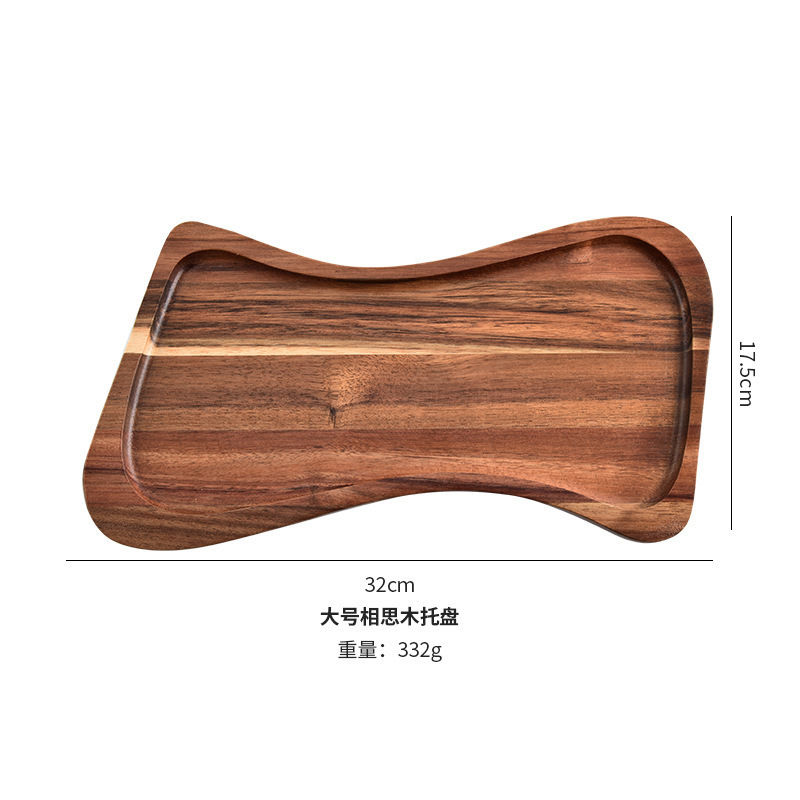 Herramientas de cocina utensilios de comedor bandeja de carne herramientas de platos de madera japonesa bandeja ovalada de madera maciza