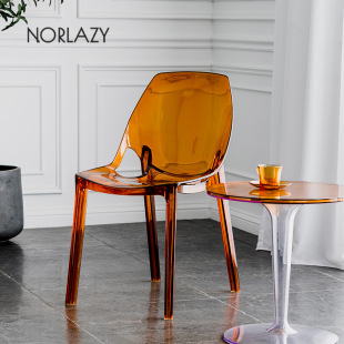 Nordic Light luxury transparent dining chair home internet celebrity ins makeup stool coffee shop table and chair acrylic chair Crystal Chair