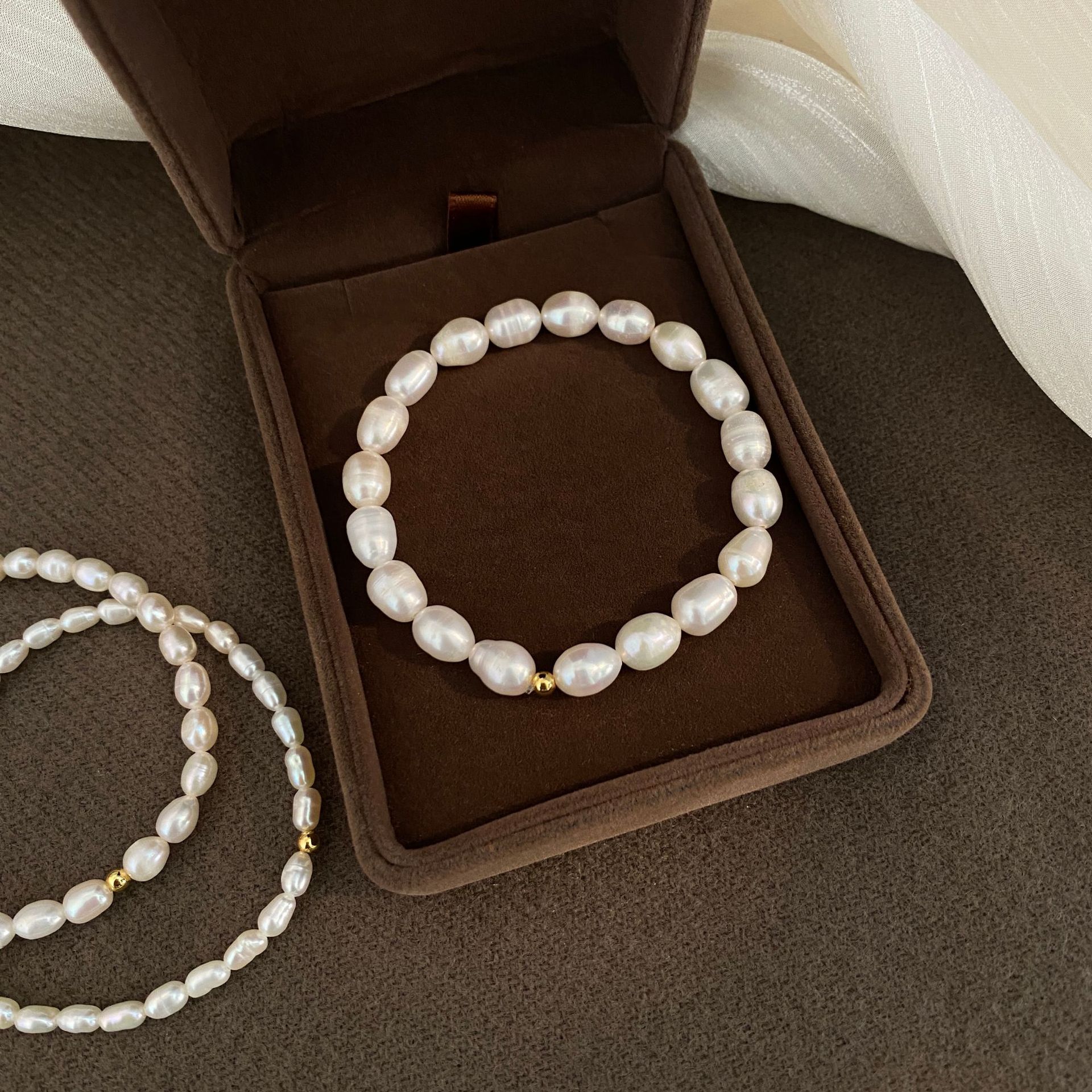 5mm 천연 진주 팔찌