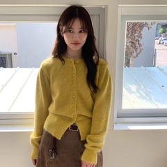 VIVIS 2025冬季韩系时尚针织开衫显瘦百搭长袖时尚温柔风上衣女