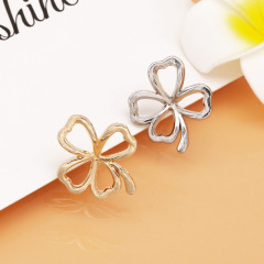 Four-leaf clover anti-movement button high-end Korean women's professional shirt anti-movement brooch mini high-end seamless brooch button