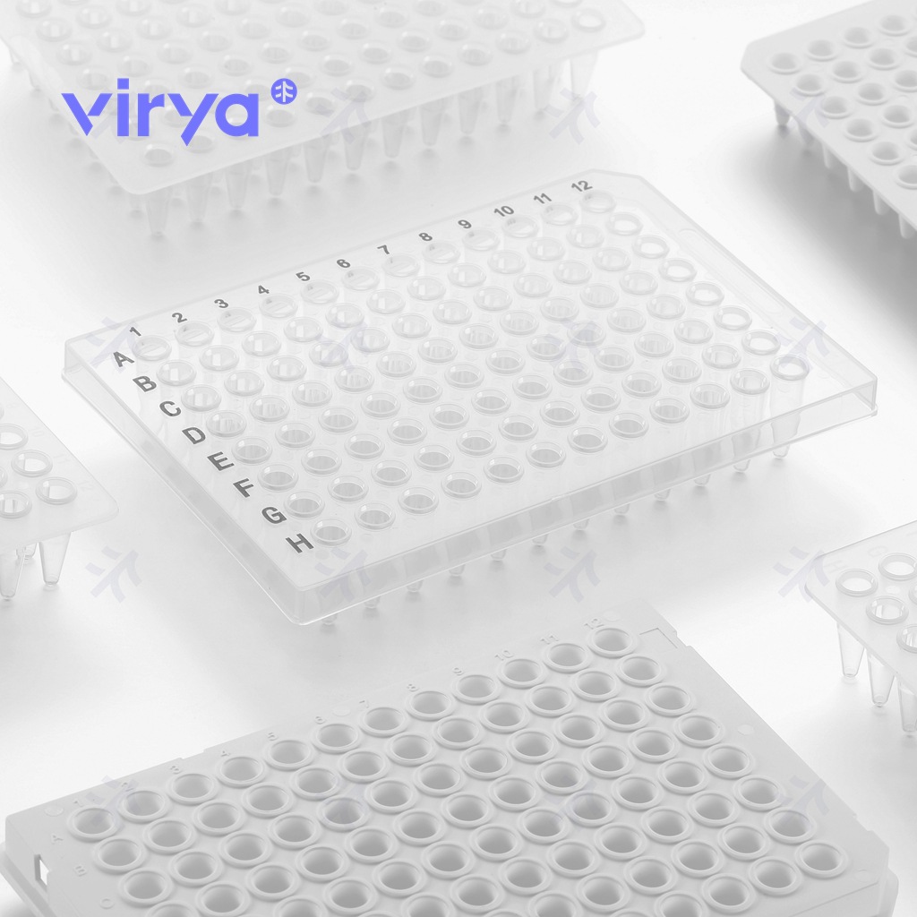 virya 0.2mlPCR板 96孔无裙边透明板3321201