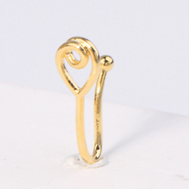 Fashionable nose piercing, diamond stone inlay, nose clip, European style