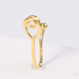 Fashionable nose piercing, diamond stone inlay, nose clip, European style