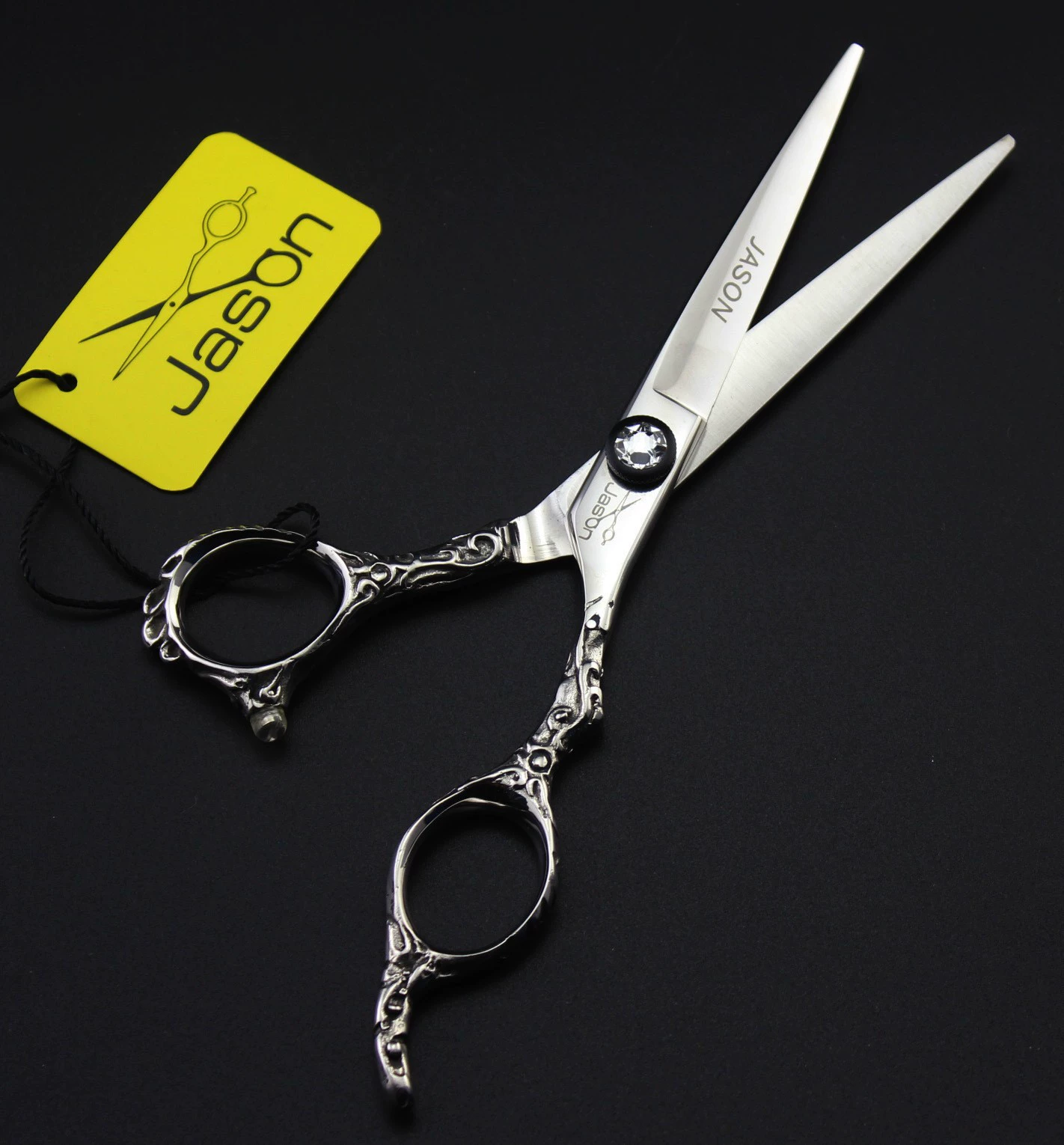 Ножницы для стрижки hair scissors с узором JASON/Jason HE-02, плоские зажимы для волос, зажимы для челки, тонкие зажимы, зубчики зажимов