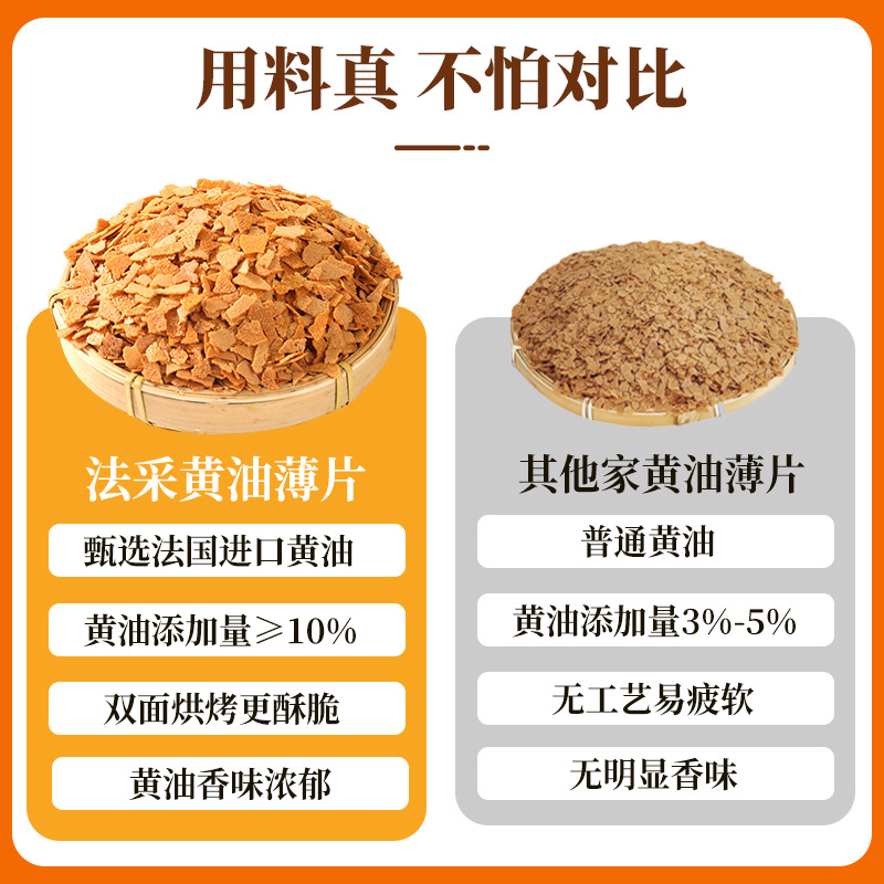 法采黄油薄脆片500g薄碎饼干冰淇淋装饰蛋糕烘焙夹心馅料配料FC