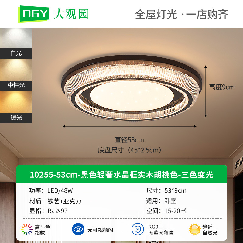 Lámpara de Techo Retro para Dormitorio en Acrílico y Hierro, Regulable, Luz LED, para Dormitorio y Comedor