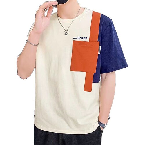 Foreign trade short-sleeved t-shirt men's summer 2025 new American fashion brand loose short-sleeved heavy T-shirt men's clothes