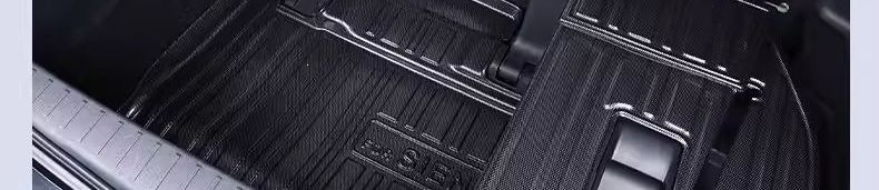 Toyota Sienna interior SI floor mats with fiber texture, 21-piece set, NATPE Via floor mats, EN carbon fiber, all-black model