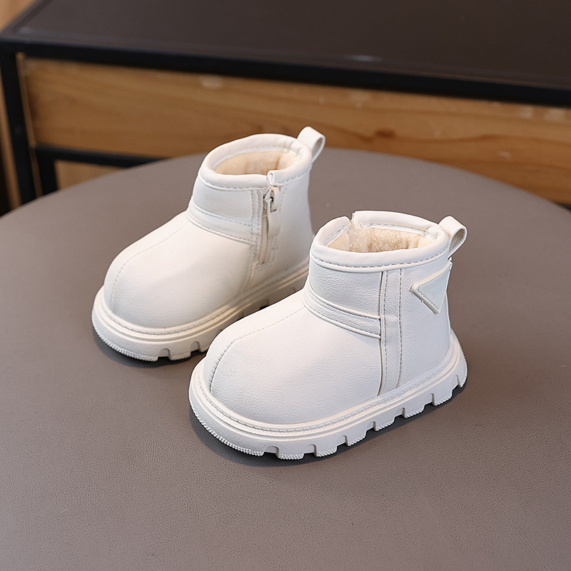 Invierno nuevo calentamiento de algodón botas cortas para niños de 1 - 2 - 3 años de edad con botas de nieve de lana.