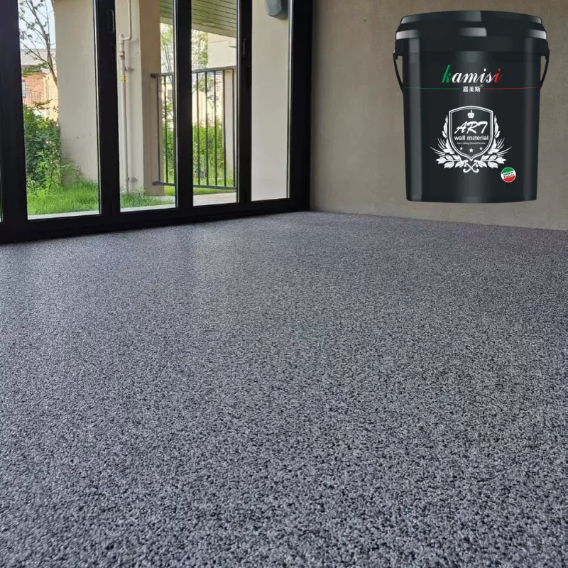 微岩石厂家批发水洗石树脂墙面地面涂料批刮瓷石涂料外贸