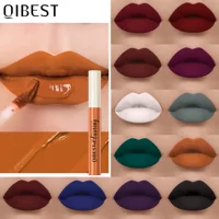 QIBEST матовая жидкая помада с эффектом блеска, несмываемая, стойкая, для оптовых закупок в Европе и Америке