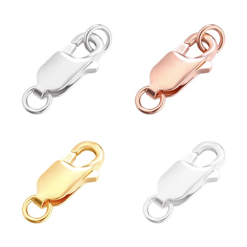 S925 Sterling Silver Fish Tail Buckle Shrimp Tail Buckle Silver Jewelry Buckle Handmade DIY Accessories Buckle Silver Buckle Lobster Buckle