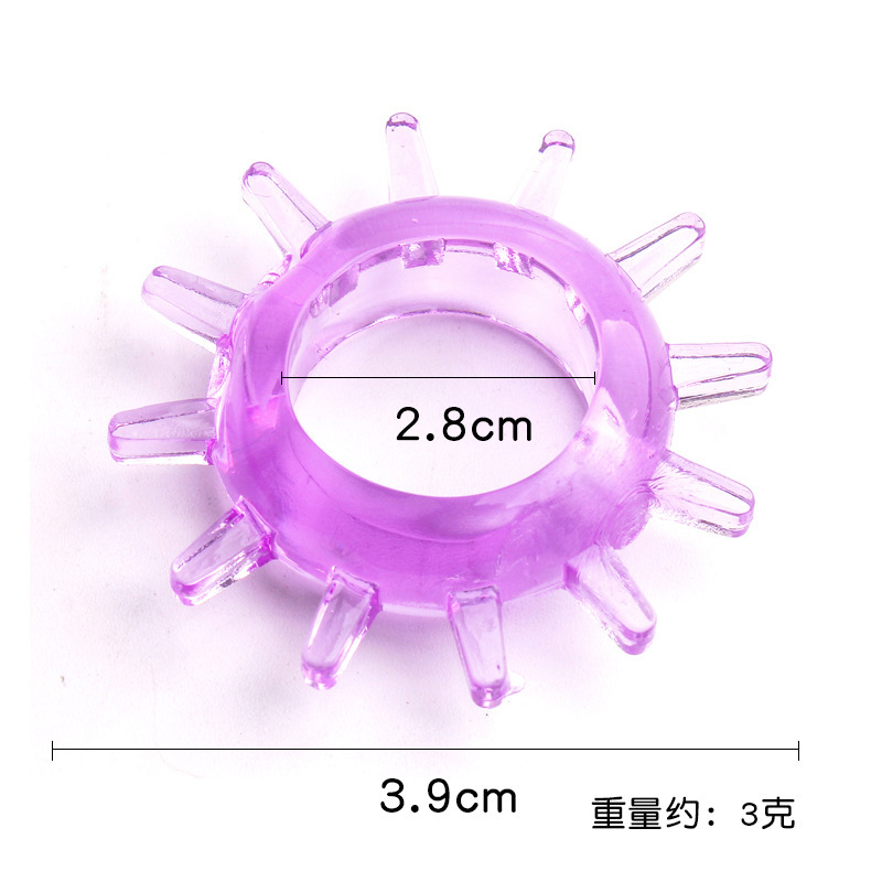 TPE Locking Delay Penis Ring, Anti-Rolling Foreskin Barrier Ring, Random Color — detail image 9