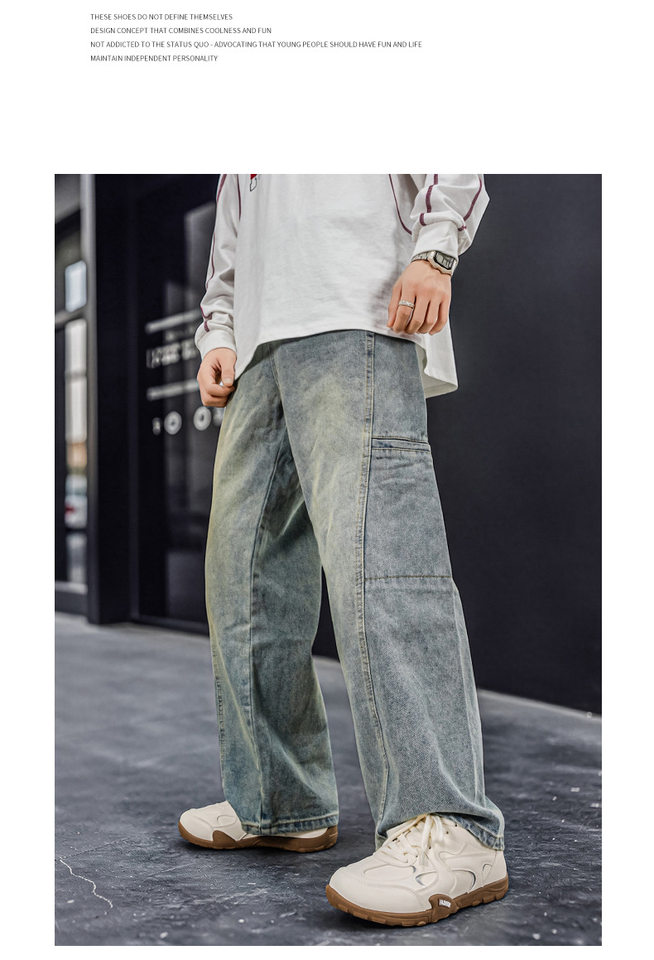 Giày sneaker nam cổ thấp nhẹ nhàng, mũi tròn, dây buộc phía trước, phong cách tối giản — KR 226m Trắng, KR226 xanh vàng chi tiết 2