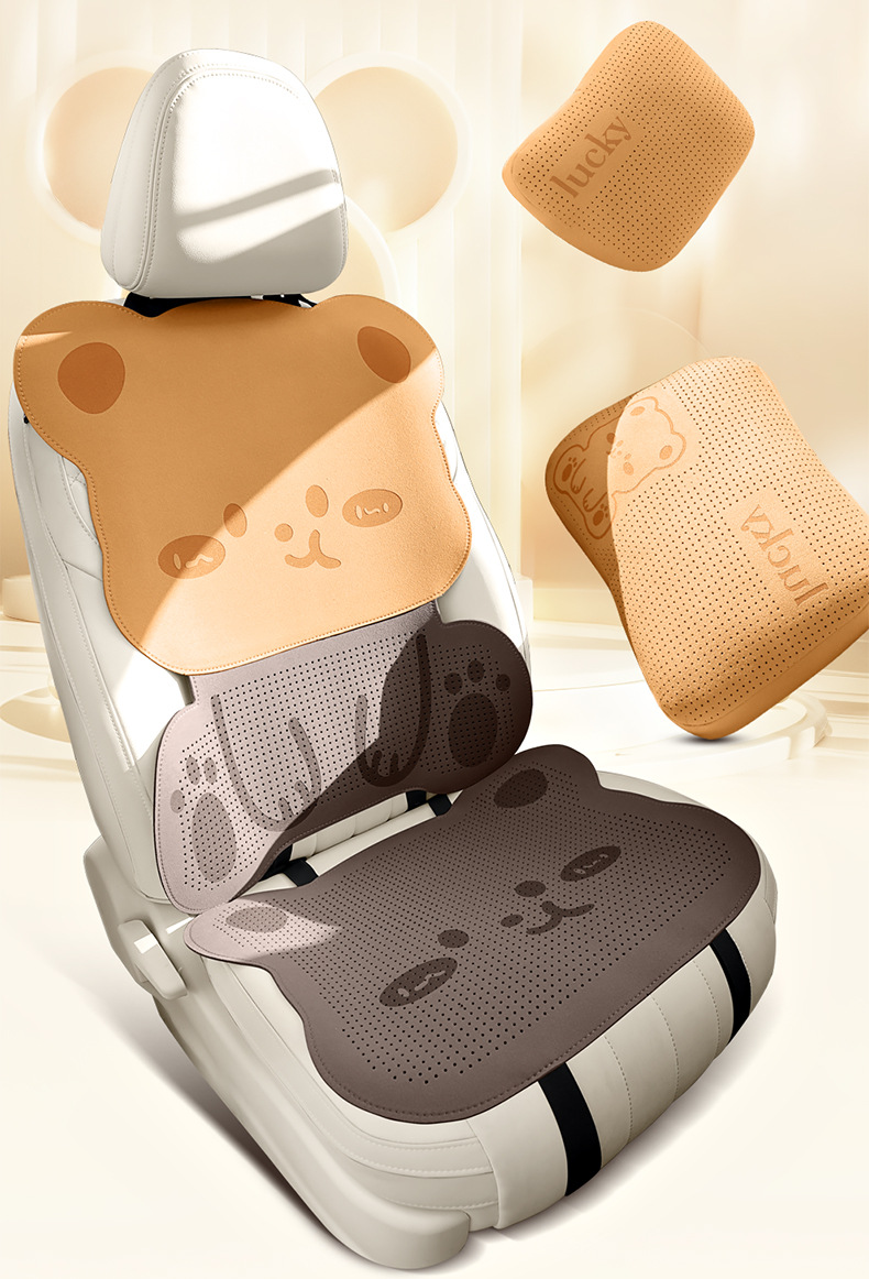 26-Year New Model Bear Fur Half-Cover Saddle Pad Car Seat Cushion Cover Seat Pad Universal for All Seasons Car