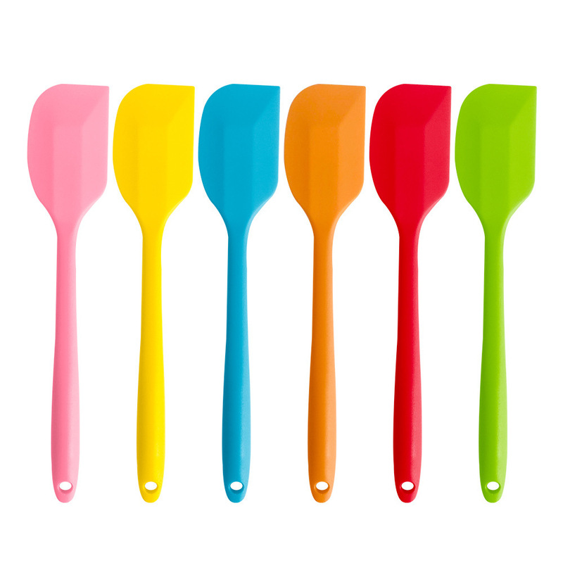 in stock thickened large small size silicone scraper all-in-one food grade silicone spatula cream cake mixing knife