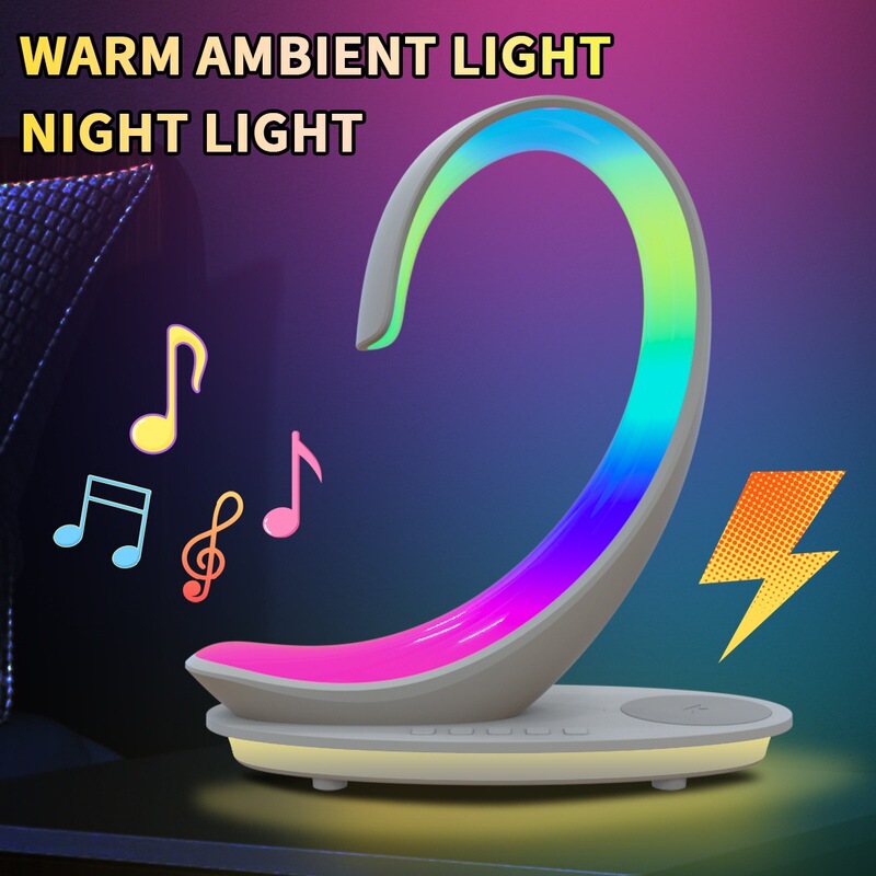 Mobile Phone Wireless Charging Bluetooth Audio Desk Lamp Ornaments Advanced Sense ins Style High Color Value Nightlight Cross-border Explosions
