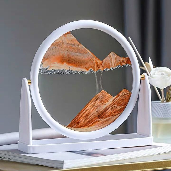 Flowing Sand Painting Ornaments 3D Moving Scenery Quicksand Painting Glass Craft Gifts Home Decoration Living Room Ornaments Birthday Gifts