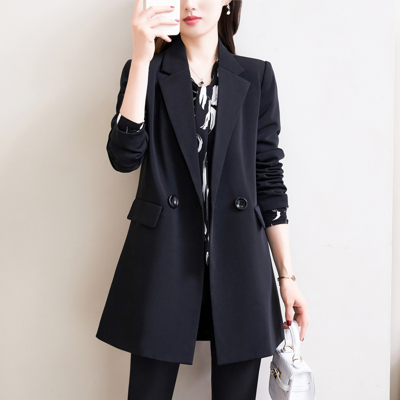 20921 suit coat women's cardigan 200kg coat plus size women's fat mm professional suit long sleeve small suit