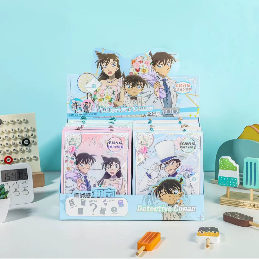 New Anime Conan Blind Box Lucky Bag Peripheral Stationery Gift Pack Sticker Notebook Multiple Randomly Issued
