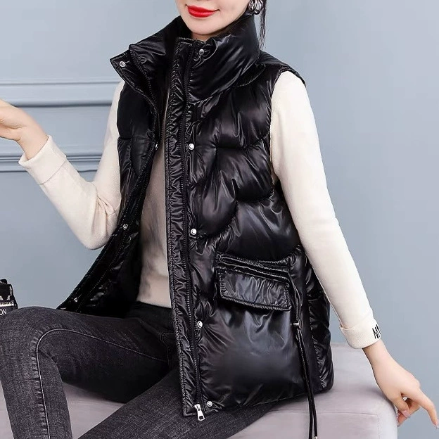 Новый модный иностранный хлопковый жилет носит повседневную дикую женскую тонкую хлопчатобумажную куртку