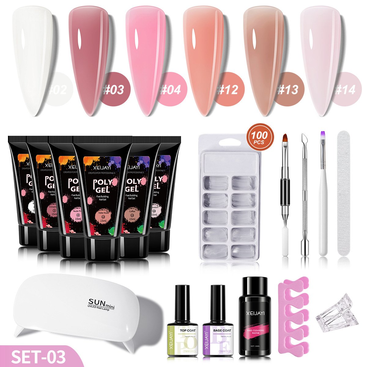 6 colores de extensión de pegamento de uñas, extensión rápida de pegamento, extensión sin soporte de papel, conjunto de herramientas de sellado de pegamento de base