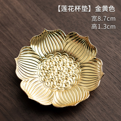 Transfronterizo fábrica directa aleación posavasos taza de té aislamiento posavasos hoja residual posavasos Kung Fu ceremonia del té Accesorios