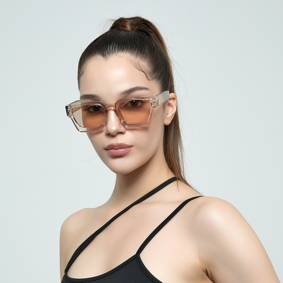 Retro Rectangular Sunglasses For Men And Women Trendy Narrow Frame_voghion.com