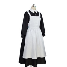 经典款黑白女仆cos装英国风珍珠线长款咖啡厅女仆装cosplay服装