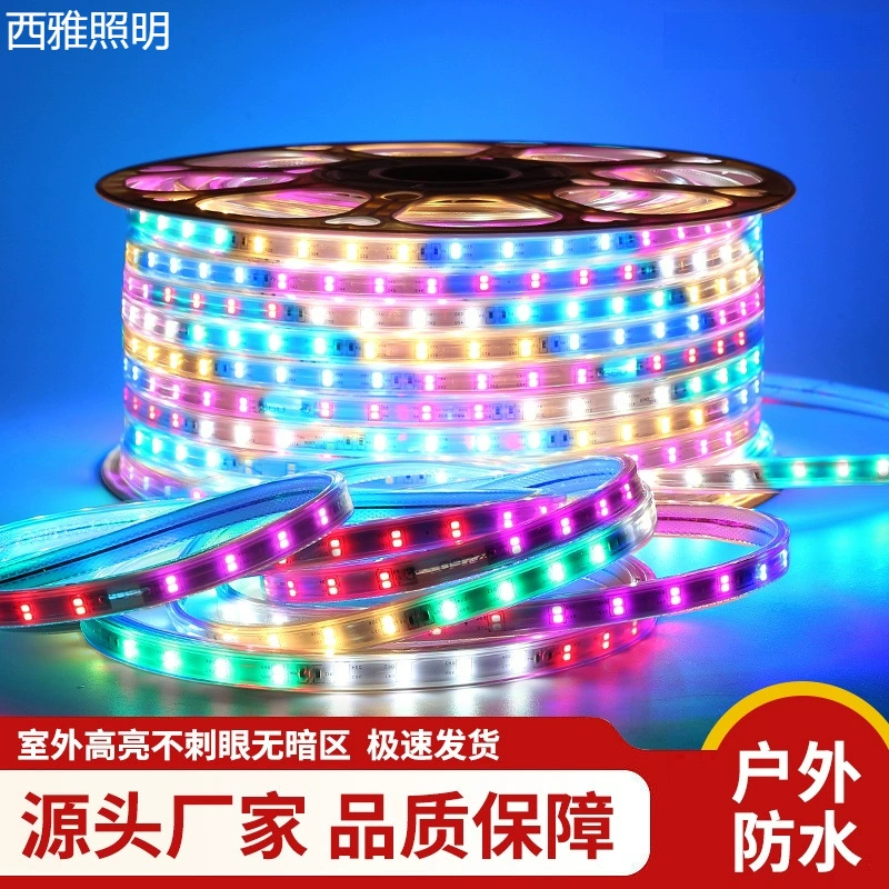 Светодиодная лампа высокого давления двухрядная шестицветная бегущая лошадь меняет цвет на открытом воздухе водонепроницаемая проточная вода дверная вывеска вспышка атмосферы формы