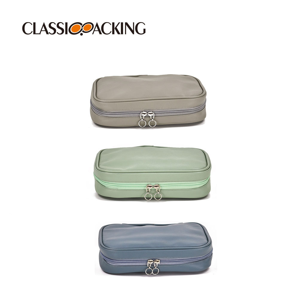 Bolsa de cosméticos pins simple japonesa material de PU bolsa de lavado impermeable bolsa de almacenamiento de cosméticos de gran capacidad portátil de viaje