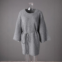 跨境时尚韩国东大门2025秋季新款女装时尚气质甜美显瘦长款毛衣