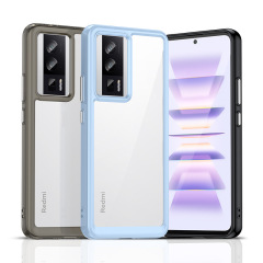 適用炫彩紅米K60手機殼小米Poco F5手機套K60pro全包亞克力純色