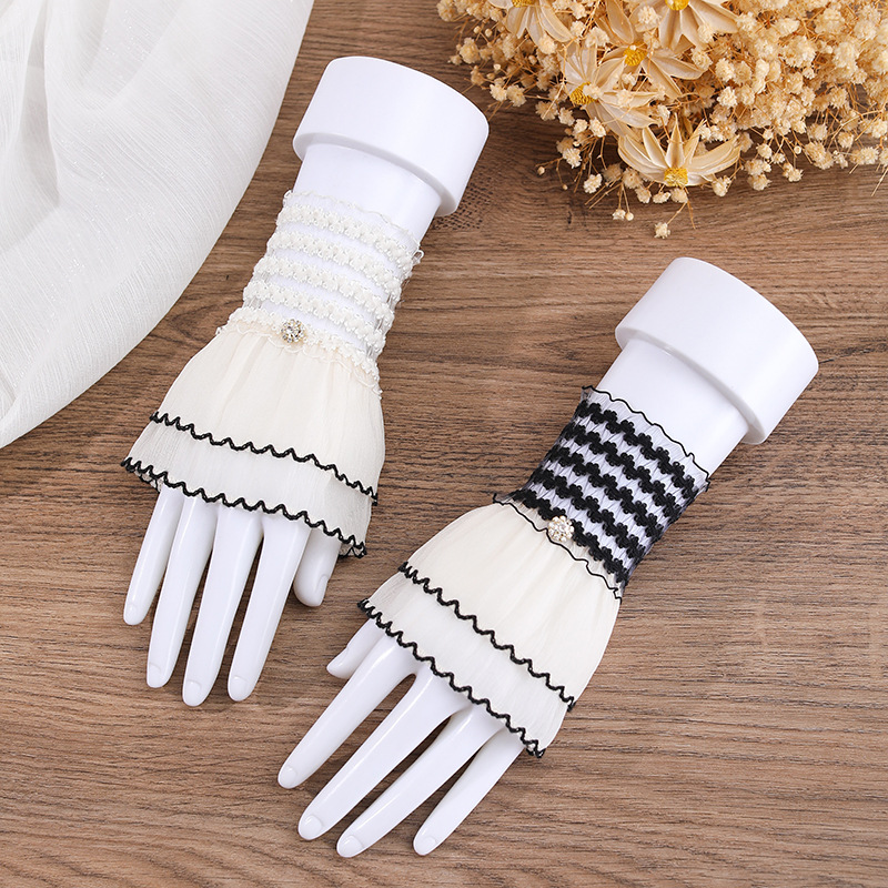 Cuff 2024 Lace False Sleeve Flare Sleeve Short Sleeve Women Lace Control False Sleeve Student Sweater Sleeve Little Lolita