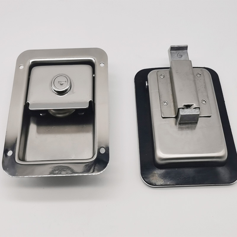 Cerradura para caja de herramientas de remolque/camión MS858A, acero inoxidable pulido, tipo caja oculta, antigolpes