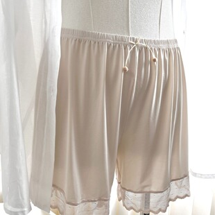 C810 Separate Packaging Ice Silk Cool Quick-drying Safety Pants Loosen Lace Outer Wearing Anti-glare Leggings
