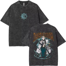 Anime Gachiakuta Zanka Vintage Washed T-shirt Men Women Mang