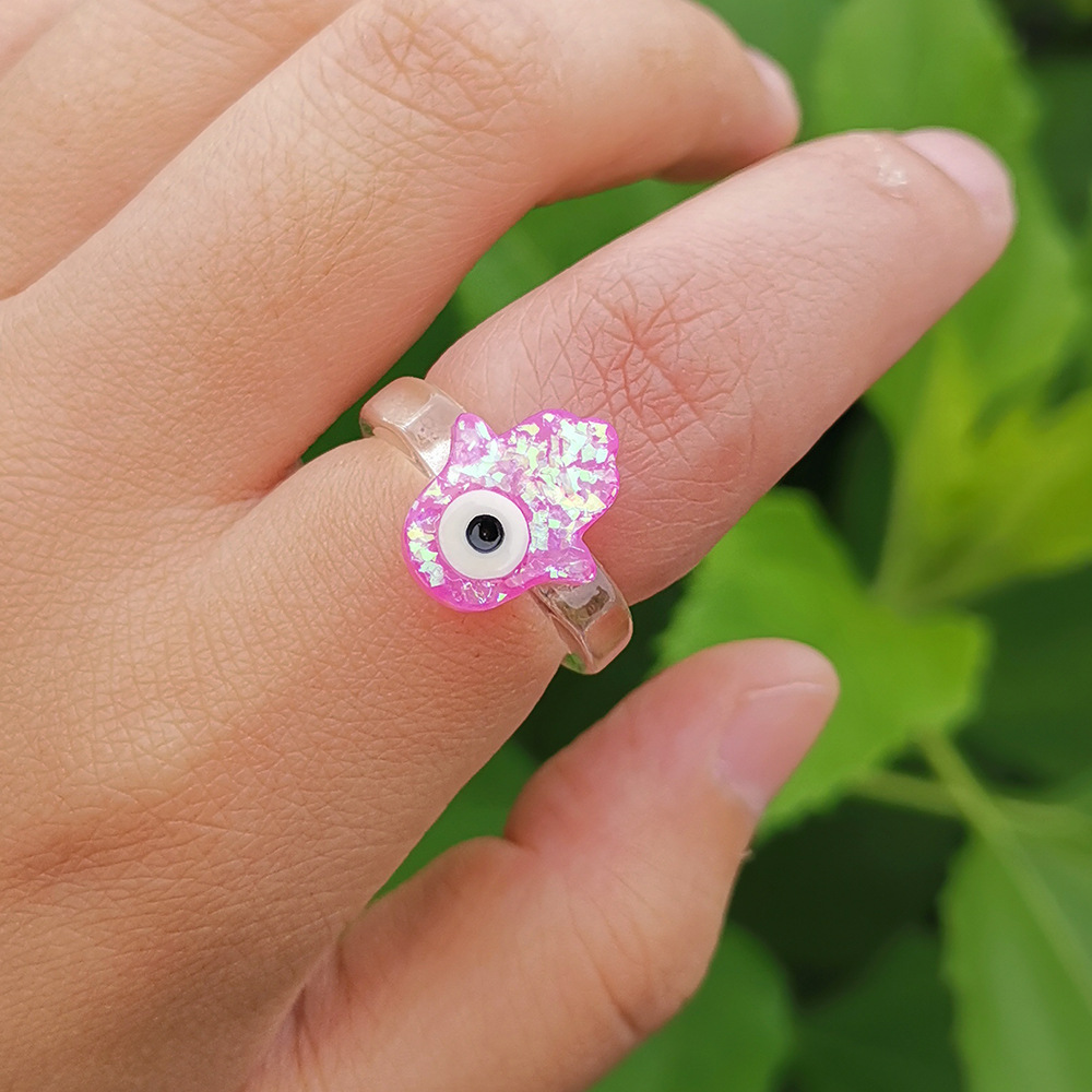 Cute Single-eyed Alien Multi-color Resin Ring Wholesale Jewelry Nihaojewelry display picture 11